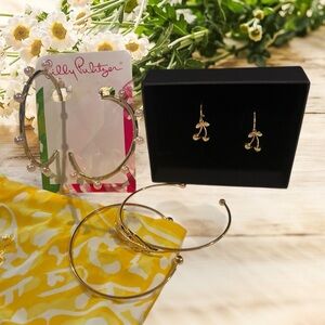 ❤️🖤 LillyPulitzer Bamboo Forest hoop earrings & More 🖤❤️